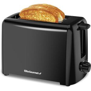 Elite Gourmet  Cool Touch black Toaster with 6 Temperature Settings